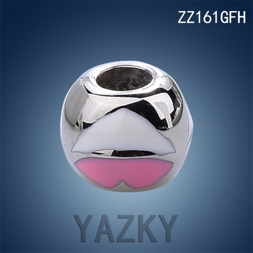 Stainless steel ball charm bead for bracelet