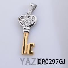 Stainless steel pandant with key shape