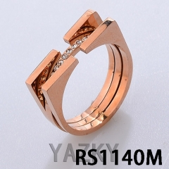 Round shape double layer stainless steel ring