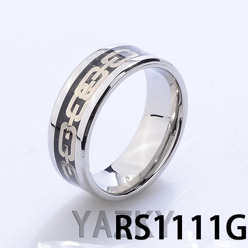 Hollow engraving stainless steel men's ring