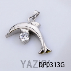 Stainless steel pandant with dolphin shape