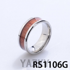 Brown color simple design men's ring