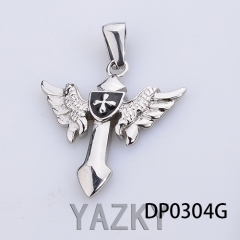 Stainless steel pandant with wing shape