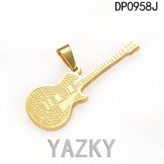 Stainless steel guitar shape pendant