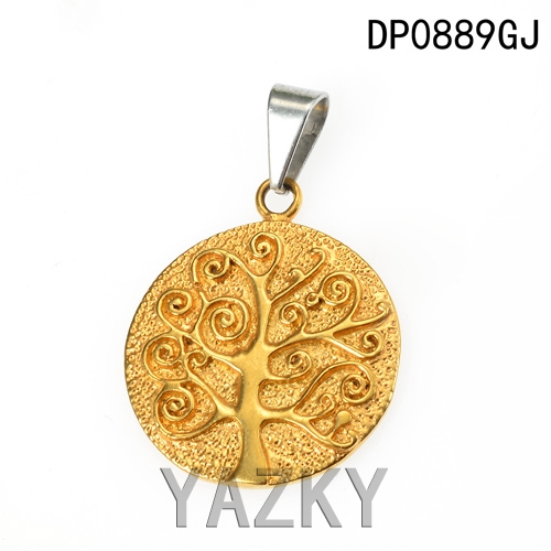 Stainless steel tree of life shape pendant