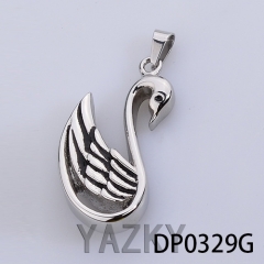 Stainless steel swan shape pendant