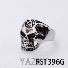 Stainless steel skull men's ring in stainless steel