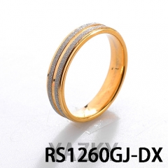 Gold plated stainless steel men's ring