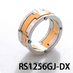 Mixed color stainless steel men's ring