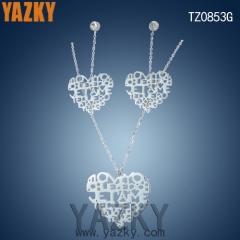 New heart letter stainless steel best selling jewerly set