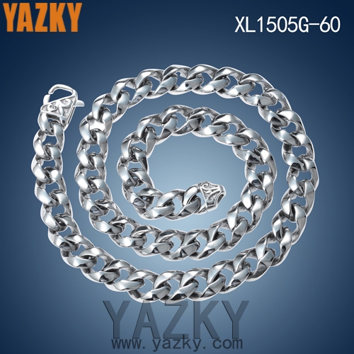 Stainless steel high polishing connecting chain necklace