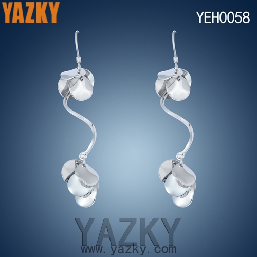 S925 silver earring innovative design long earring without diamond