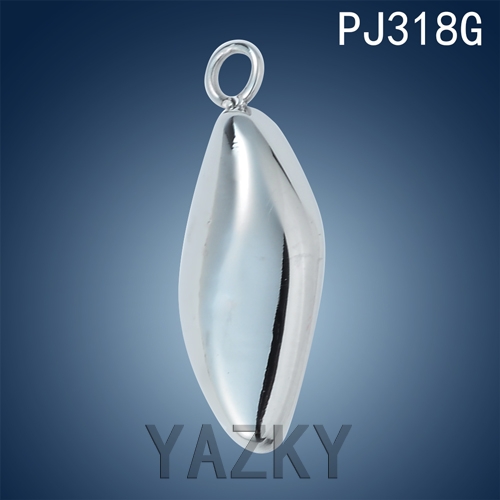 Stainless steel leaf shape pendant for bracelet and necklace