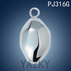 Stainless steel pendant for bracelet and necklace oval shape