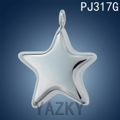 Stainless steel star pendant for bracelet and necklace