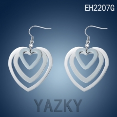 Stainless steel heart shape earrings