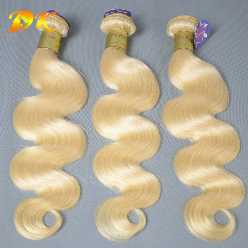 Blonde 613# Body Wave 3/4 Bundles deal Luxury Raw Indian Hair