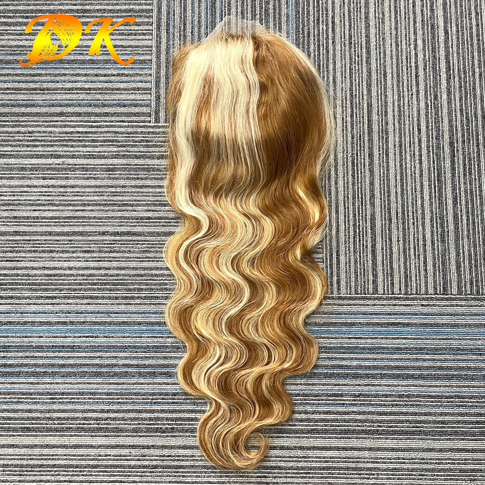P30/613 Highlight Lace Front Wigs Body Wave Straight Piano 30/613 Color Wigs 180% Density Transparent Human Hair Wigs With Natural Hairline