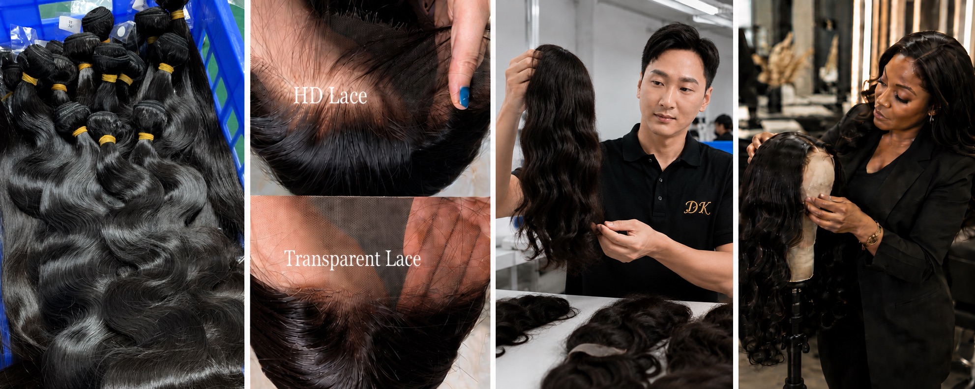 DK HAIR human hair quality, customization, wig craftsmanship and professional salon partnership