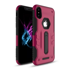 Saiboro New products Anti-fall Metal tpu with pc kickstand mobile phone case for iphone x