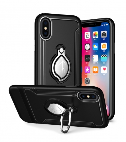 Saiboro Best sell Hand paint tpu with pc Ring Stand Phone Accessories Phone Case,for iphone x