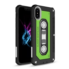 Saiboro New design anti-shock two-in-one silicone case with PC for iPhone X