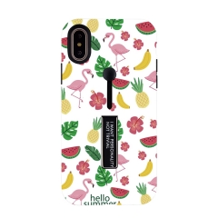 Saiboro Hot sell printing tpu with pc phone case with ring stand for iphone x