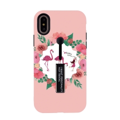 Saiboro Hot sell printing tpu with pc phone case with ring stand for iphone x