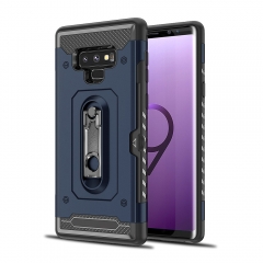 Saiboro Luxury TPU+PC Armor metal stand cell phone case for samsung note9,card holder case for samsung case