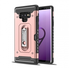 Saiboro Luxury TPU+PC Armor metal stand cell phone case for samsung note9,card holder case for samsung case