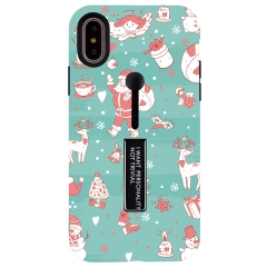 Saiboro Shockproof TPU+PC hybrid Christmas pattern phone case for iPhone XS MAX