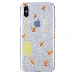 Saiboro Wholesale 3 in 1 PC+TPU Glitter Paper Hybrid Phone Accessories Mobile Case For Iphone Xs max