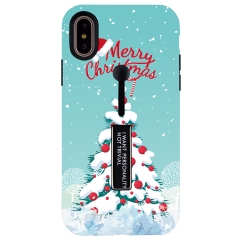 Saiboro Shockproof Christmas cute Tree Pattern TPU+PC phone case for iPhone Xs