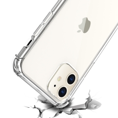 Hybrid slim tpu acrylic hard shockproof crystal clear transparent phone case