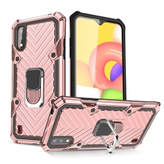 Shockproof hard case With Finger Ring Kickstand Rotation Rugged For samsung A01 Armor Phone Case