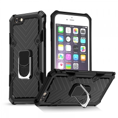 Armor Dual Layer Extreme Duty Protection 360 Degree Finger Ring Holder Kickstand Fit Magnetic Car Mount Case for IPhone 6/6S PLUS