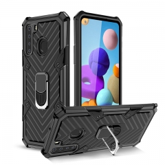 For Samsung A21 Ring Holder Kickstand Shockproof Armor phone Case