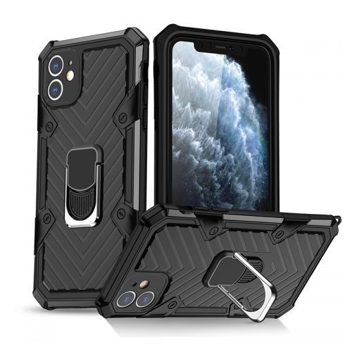Best selling 2 in 1 hard phone case armor military grade shockproof ring kickstand cell phone back cover case for iphone 11