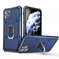 Hot Sale Pc+Tpu 2 In 1 Shockproof Armor Phone Back Cover With Ring Kickstand For...