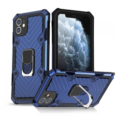 Best selling 2 in 1 hard phone case armor military grade shockproof ring kickstand cell phone back cover case for iphone 11