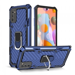 TPU PC Armor Shockproof Ring Kickstand Phone Case For Samsung A41