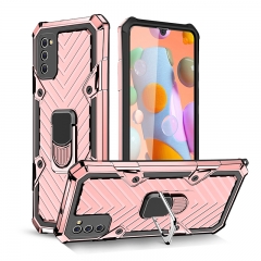 TPU PC Armor Shockproof Ring Kickstand Phone Case For Samsung A41