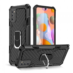 TPU PC Armor Shockproof Ring Kickstand Phone Case For Samsung A41