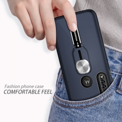 2 IN 1 Hard PC Soft TPU ring holder wholesale cell phone case production For motorola G8plus