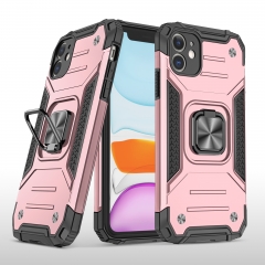 2 in 1 Hybrid Armor ring cover shockproof phone cases Case for Iphone 11