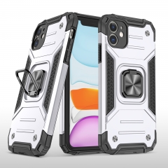 2 in 1 Hybrid Armor ring cover shockproof phone cases Case for Iphone 11