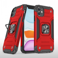 2 in 1 Hybrid Armor ring cover shockproof phone cases Case for Iphone 11