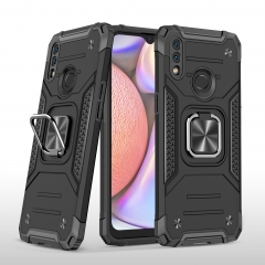 Hot sale ring holder phone case for samsung a10s hard armor car magnetic military shockproof cover