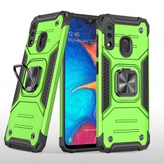 Shockproof Scratch-Proof Concealed Bracket Shockproof Bumper Anti-Drop PC Frame + TPU Phone Cover Case For SAM A20/A30