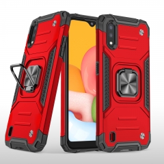 for SAM A01 US/EUR armor case iron man with ring holder shockproof dirtproof phone case